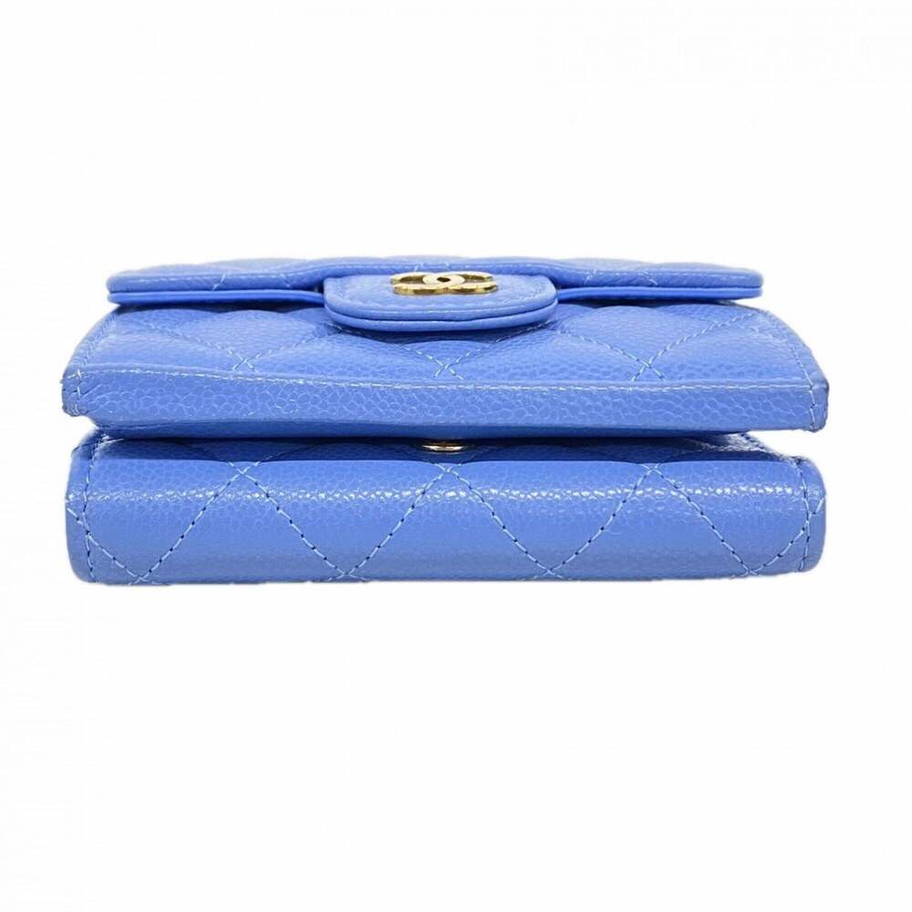 CHANEL Authentic Blue Caviar Leather Wallet - Picture 2 of 8